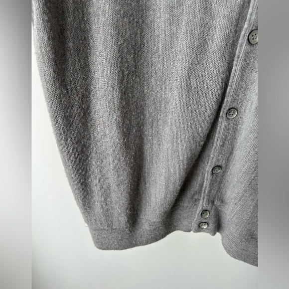 VTG Lacoste Gray Cardigan Sweater Men's Large 100% Orlon Acrylic USA MADE - Picture 7 of 13